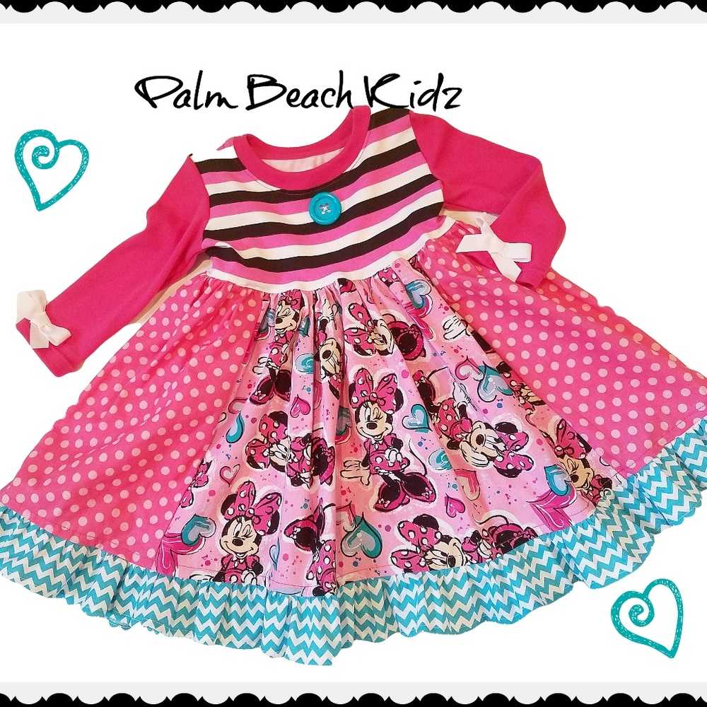 NWT Girls Minnie N Pink Twirl Dress